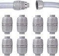 8 Pcs NPT 3/4 Inch Liquid Tight Connector Non-Metallic PVC Electrical Flexible by Aandxmok