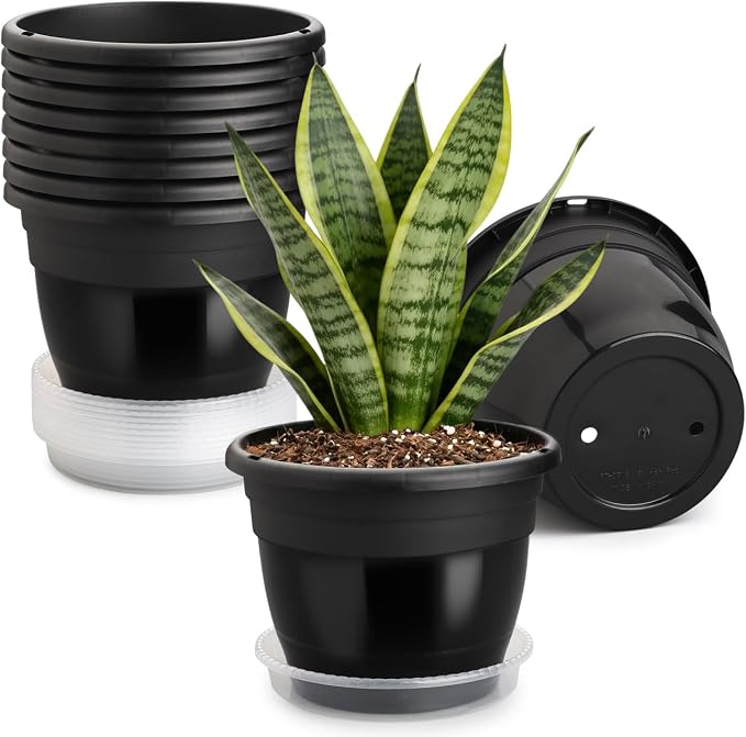 RooTrimmer 8 Inch Nursery Pots Set of 10 by RooTrimmer