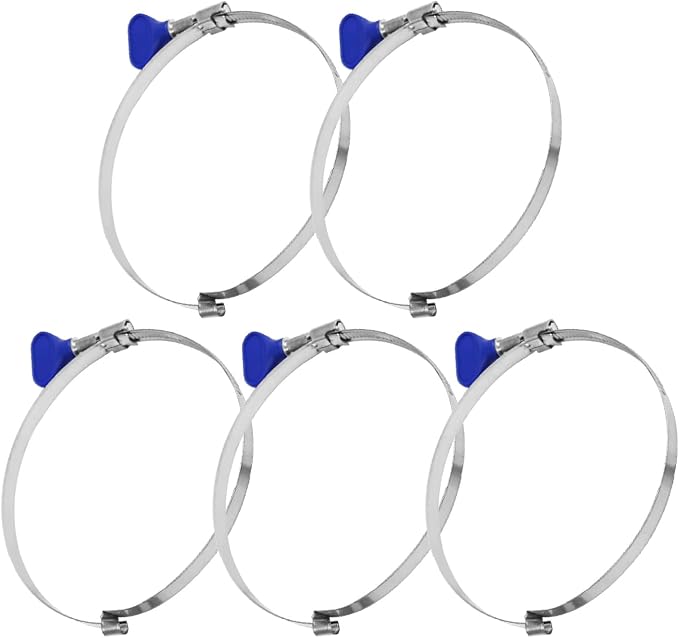 POWERTEC 70226 4 Inch Left Hand Keyed Bridge Hose Clamp, Thumb Screw Key by POWERTEC