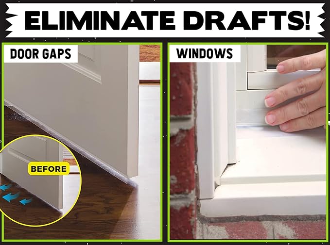 Alien Draft Seal Weather Stripping Door Seal – Longer 64ft Silicone Door Bottom - Image 5