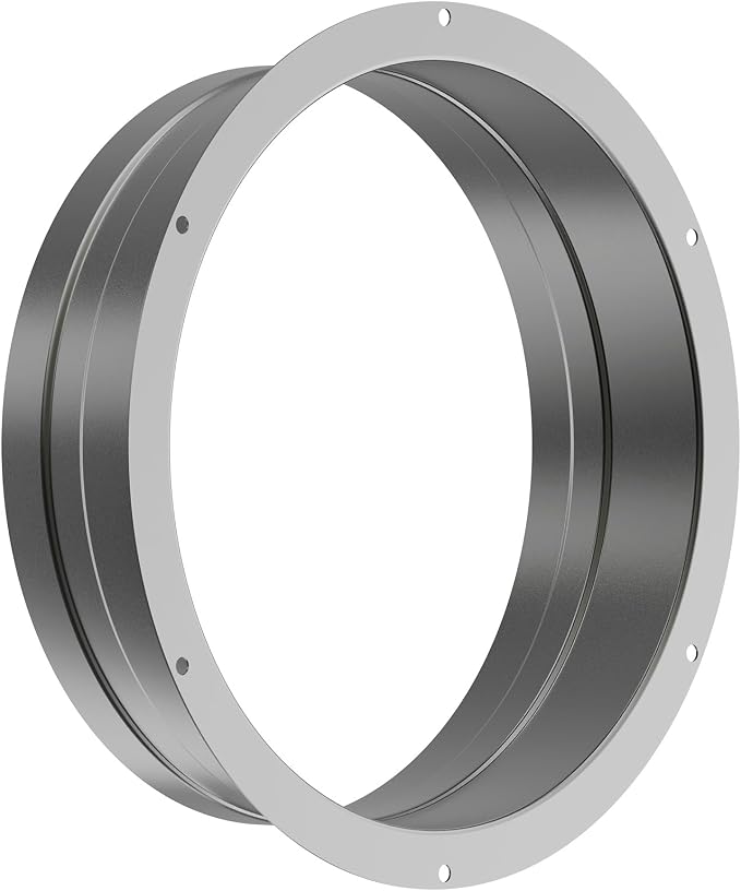 Hon&Guan 8 Inch Duct Connector Flange, Metal Straight Pipe Fitting by HonGuan