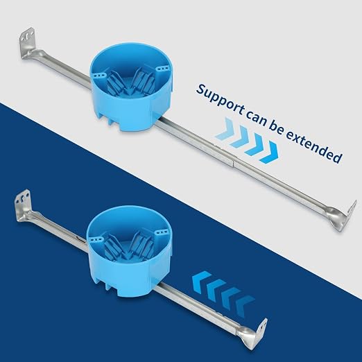 1 Gang Ceiling Fan Box, 50 lb, Round Nonmetallic, 1 Pack Blue | 20 cu in - Image 6