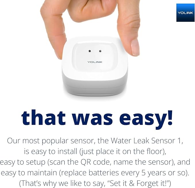 YoLink Smart Home Starter Kit: Hub & 3-Pack Water Leak Sensor 1, LoRa Up to 1/4 - Image 7