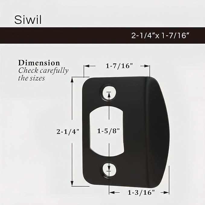 Deadbolt Strike Plate – Round Corner Door Knob Strike Plate, Reinforced Door - Image 3