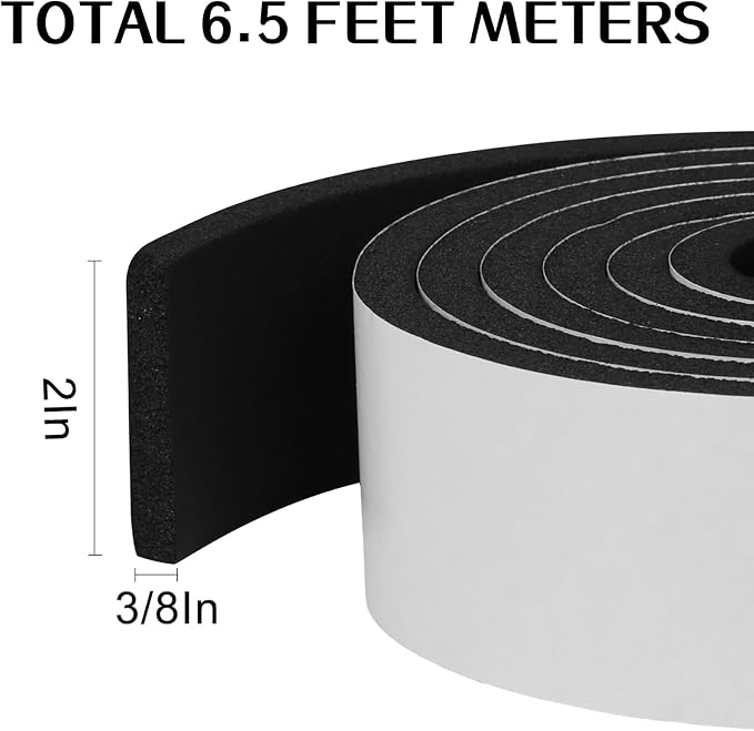 Storystore Weather Stripping Foam Tape, Noise Reduction & Gap Sealing - Image 2
