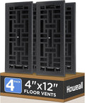 Howeall 4x12 Inches 4 Pack Heavy Duty Walkable Floor Register by Howeall