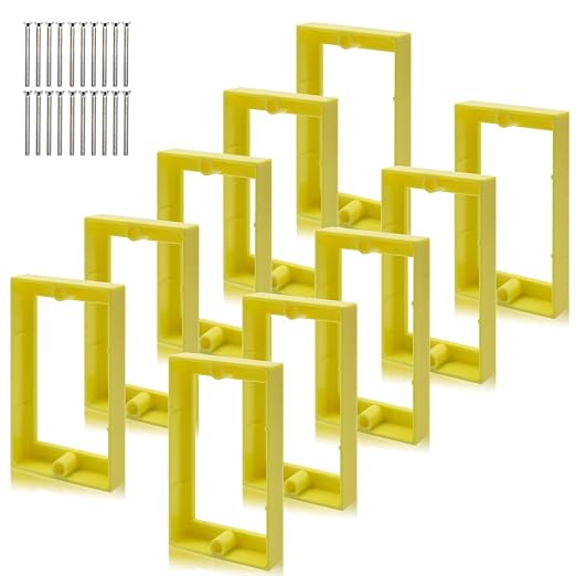 HXH Single Gang Receptacle Outlet Box Extender, 1/2 Inch, 10 Pack | by HUIXHAO