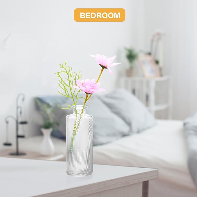 Glass Bud Vase Set in Bulk, Home Table Flower Decor, Party Decorations | Small - Image 5