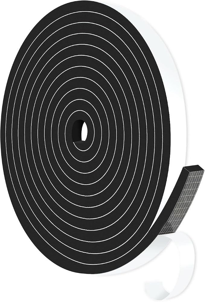 Weather Stripping, High Density CR, 1/2 in x 1/4 in x 13Ft | Weather Stripping by MIKONIYA