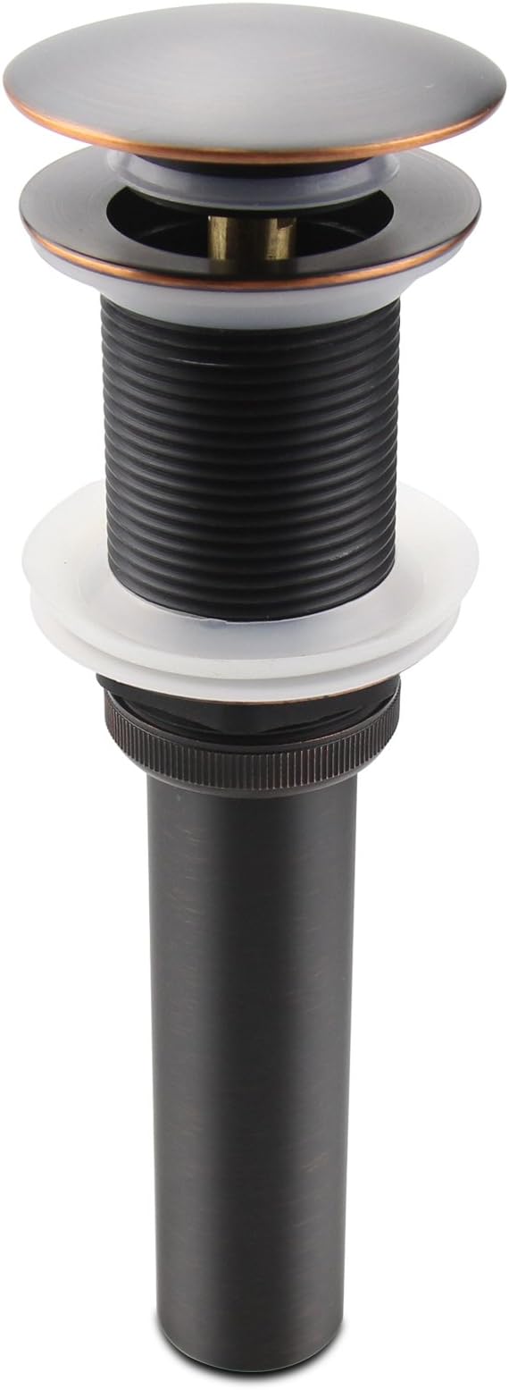 Bathroom Sink Pop Up Drain Without Overflow, Large Cap, Oil Rubbed Bronze by ALLWIN-HOUSEWARE