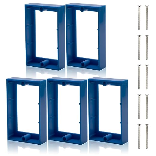 HXH Single Gang Receptacle Outlet Box Extender, 3/4 Inch, 5 Pack | by HUIXHAO