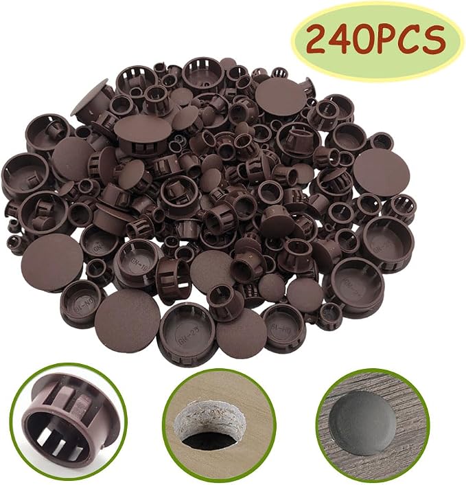 240Pcs 6 Sizes Plastic Hole Plugs, Plastic Plugs - Image 2