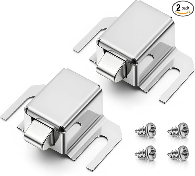 Jetec 2 Pack Silver Shower Door Latch Replacement, Stainless Steel | Single by Jetec