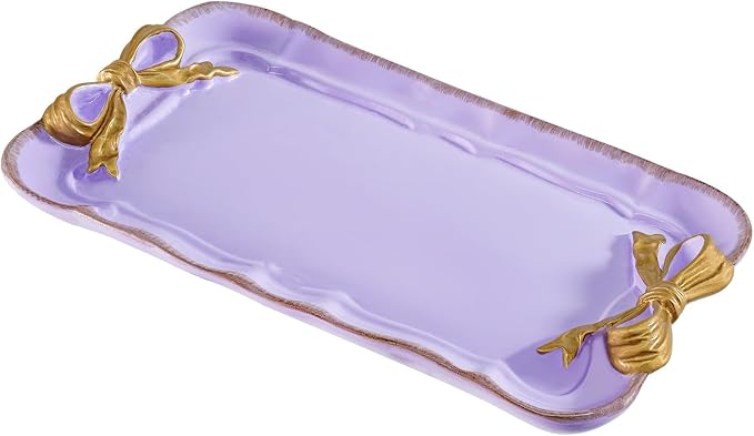 Warmtree Bow Jewelry Tray, Coquette Trinket Dish, Vanity Decor | Decorative Tray by Warmtree