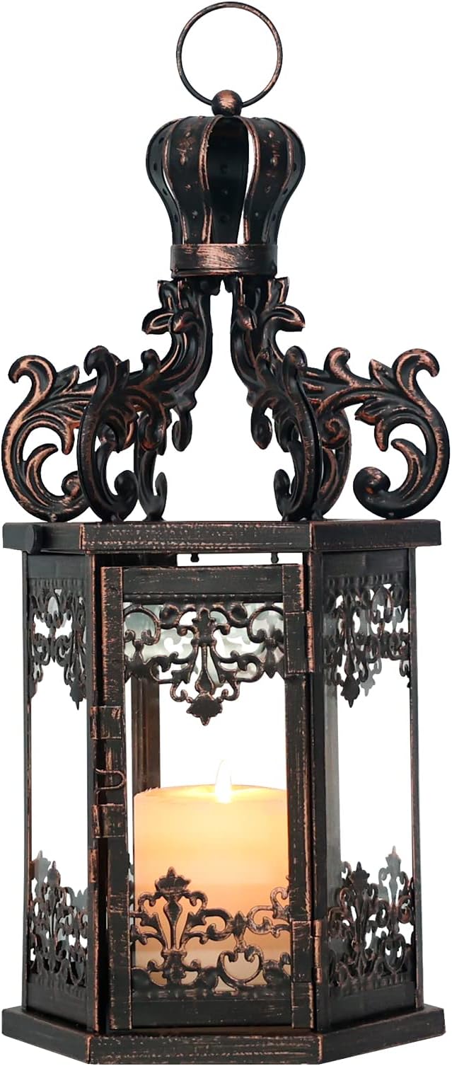 NEEDOMO Large Lanterns Decorative Outdoor, 17.7" Black Lanterns Decor Indoor by NEEDOMO-LightUpYourSpace
