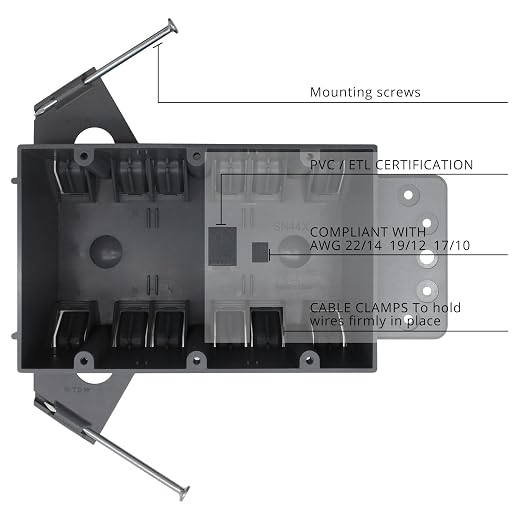 44-Cubic Inch 3-Gang PVC New Work Electrical Outlet Box 1Pack | High-impact PVC - Image 5