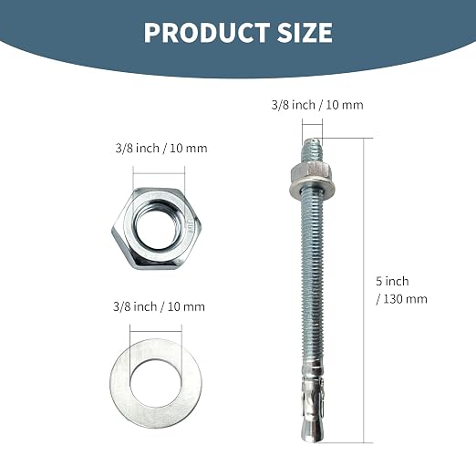3/8" x 5"Wedge Anchors - Image 2
