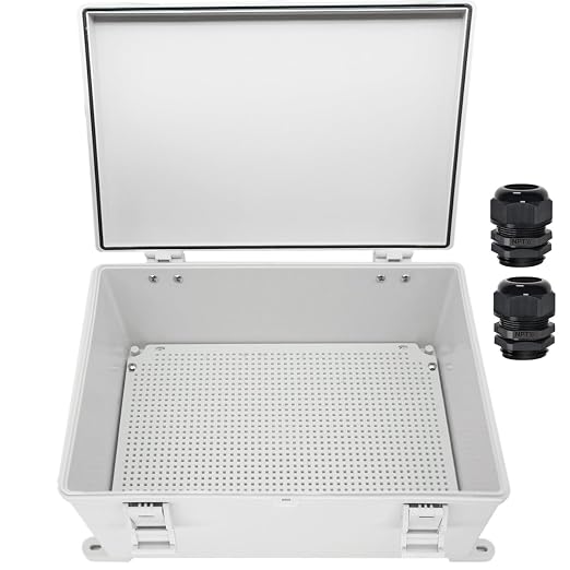 Zulkit Junction Box ABS Plastic Waterproof IP65 Electrical Boxes Hinged Shell by Zulkit