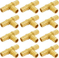 Hooshing 12PCS 1/2" Pex Tee Fittings, Brass Barb Crimp Fitting by Hooshing
