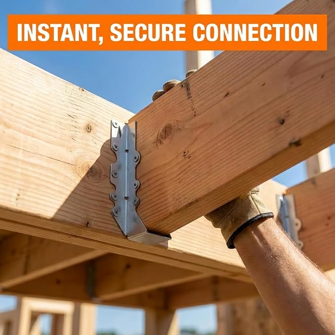 50 Pack 2x10 Joist Hangers, 18 Gauge Galvanized Face Mount | Wood connectors - Image 7