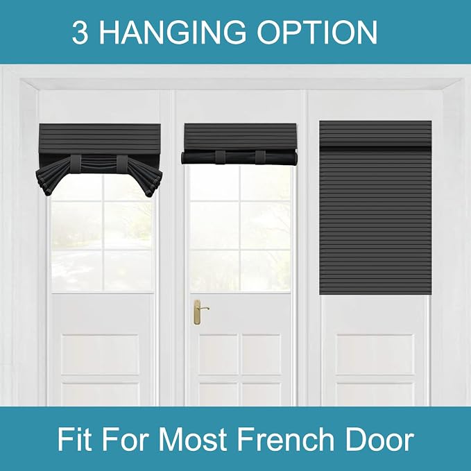Muamar French Door Curtains Privacy Door Blind, Front Door Window Curtain - Image 5