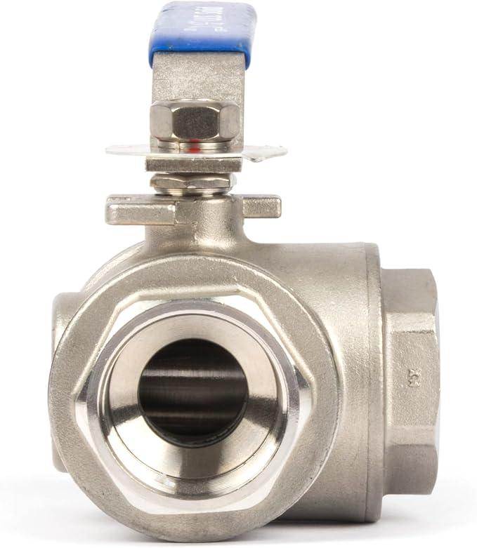 U.S. Solid 1-1/4" 3 Way Ball Valve - Image 4