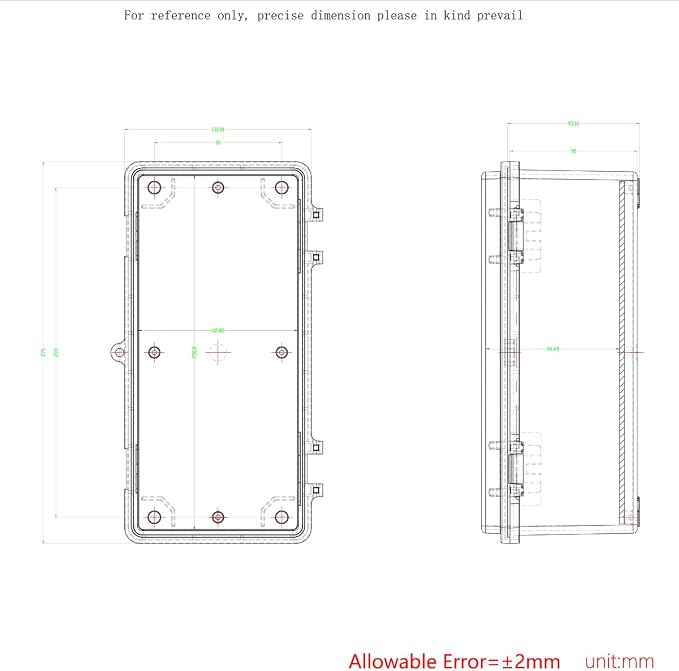 Junction Box, Hinged Grey Cover IP67 Waterproof ABS Project Box - Image 5