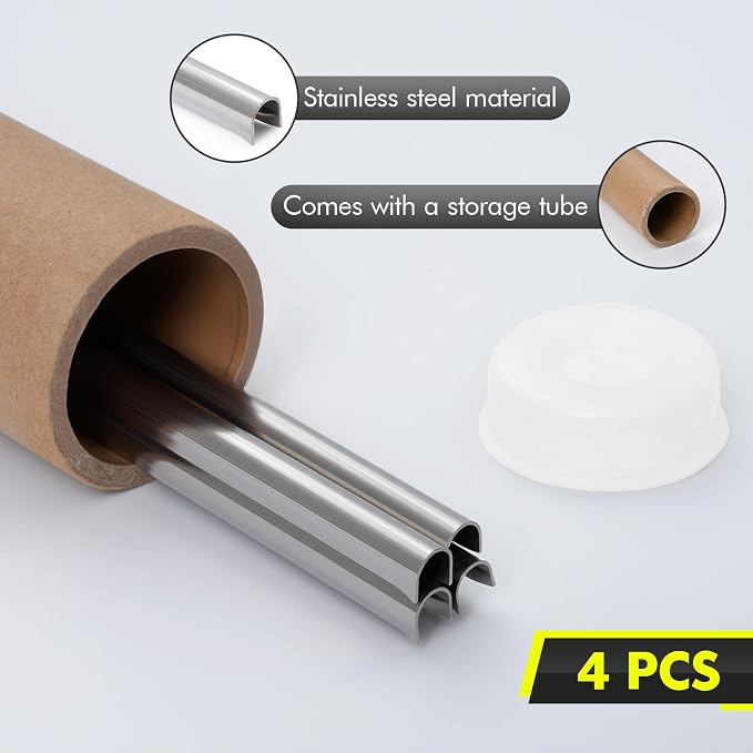 4 Pack Sliding Door Repair Track Cover– Repair Worn or Damaged Sliding Glass - Image 5