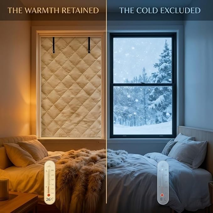Winter Insulated Window Cover-Oxford Thermal Insulated Home Window Blanket | 3 - Image 2