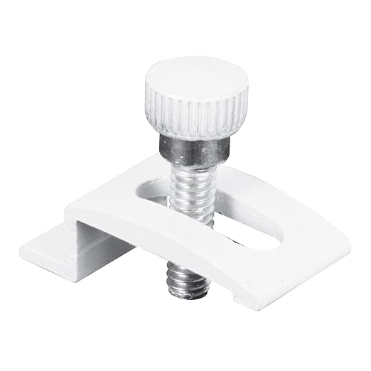 Prime-Line T 8725 1/4 in. White Aluminum Storm Door Panel Clip by Prime-Line