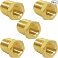 Joywayus 5Pcs Brass Reducing Hex Bushing 1/4" NPT Male to 1/8" NPT Female | by Joywayus