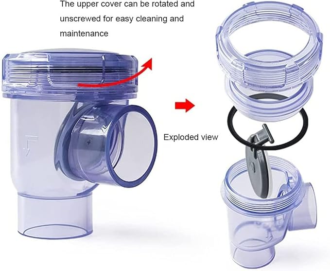 PVC Angle Flap Check Valve, ID 50mm Transparent Anti-backflow Check Valve - Image 6