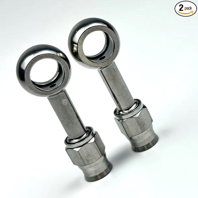 2pcs stainless steel straight 0 degree female AN3-3 3AN to metric M10 10mm by Unknown