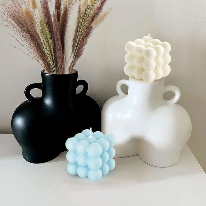 Bubble Candles for Women, Floating Shelves Cube Shaped Scented Square Candle Set - Image 3