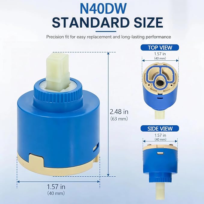 N40DW 40mm Faucet Cartridge Replacement, Compatible - Image 2