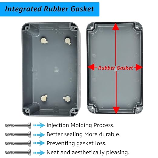Waterproof Electrical Box, Plastic Junction Box, IP66 External Grey | 7.12 x - Image 3