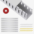 Open Slot Wiring Raceway Cable Duct, Cable Management Cord Track | 123" open by REFLYING