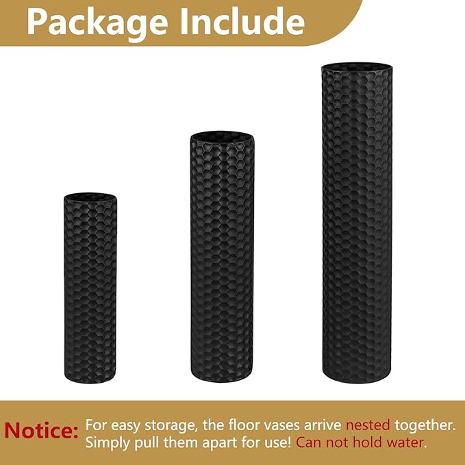Black Tall Floor Vase - Image 7