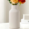 Mfacoy White Ceramic Flower Vase, Minimalist Decor, Modern Home Decorative Vase by Mfacoyisalifestylebrand