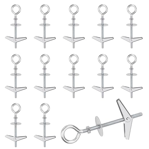 Swpeet 15 Set M5×75mm Eye Bolt Toggle Bolts and Wing Nut Kit by Swpeet