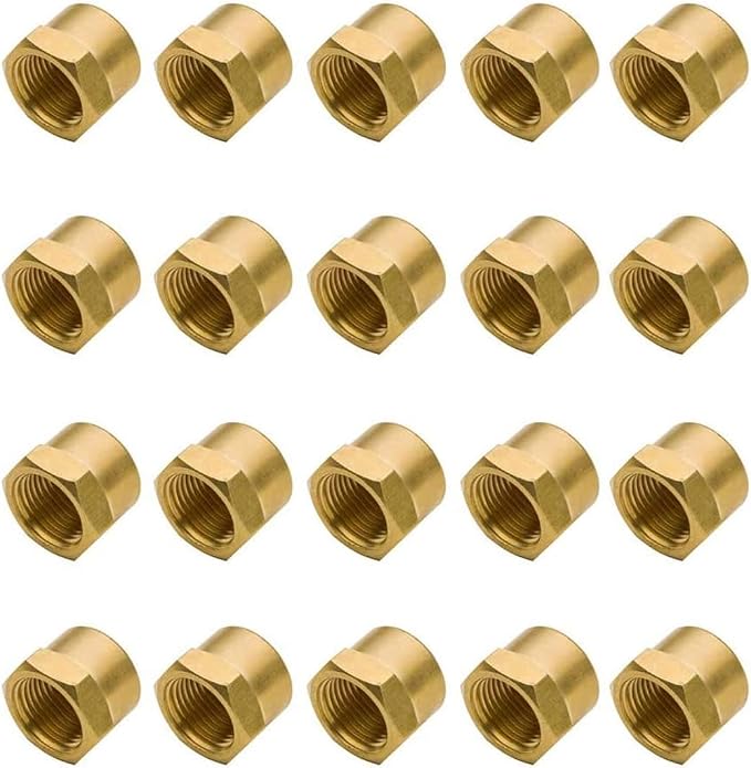Vis Brass Pipe Fitting, Hex Head Cap, 1/4" NPT Female by VisHomeYard