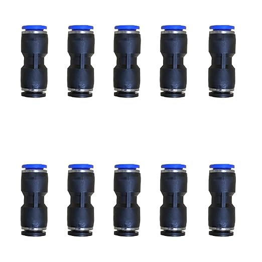 1/4" OD x 6mm OD Pneumatic quick Connector Push to Connect fittings Straight by ROZESAZZ