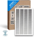 Fits 16x25 Duct Opening | Steel Return Air Grille by Handua | Vent Cover Grill by Handua