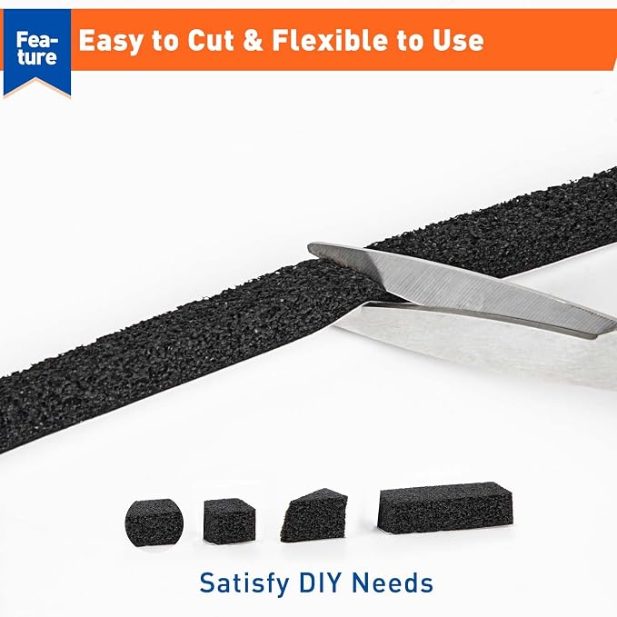 MAGZO Foam Weather Stripping Door Seal 1/2 Inch W x 1/2 Inch T x 13 FT | Foam - Image 5