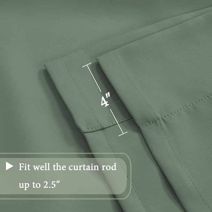 H.VERSAILTEX Blackout Tie Up Curtain 2 Panels Thermal Insulated Window Shade - Image 7