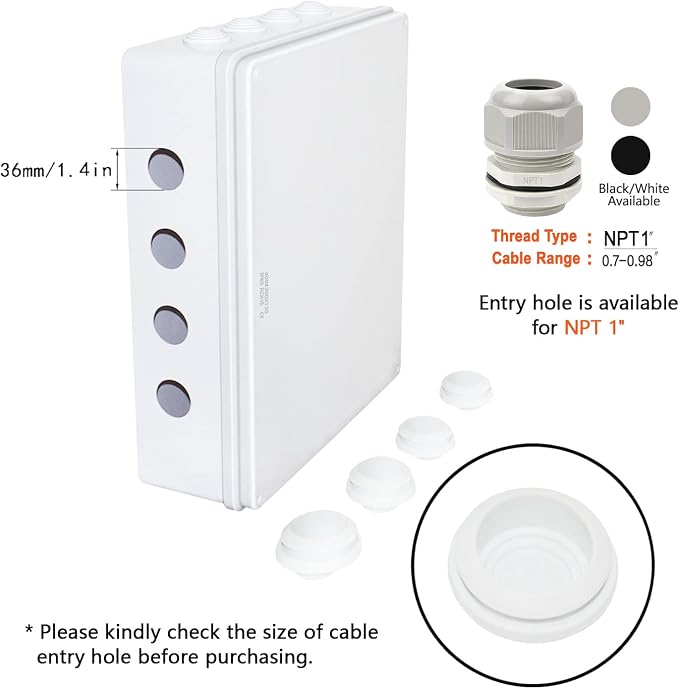 ABS Plastic Dustproof Waterproof IP65 Junction Box Universal Electrical Project - Image 5