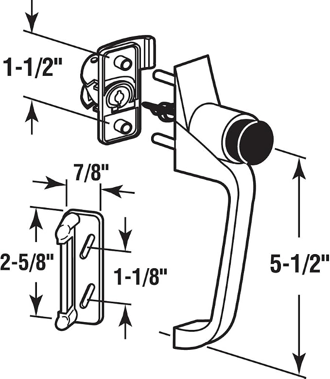 Prime-Line K 5082 Black Push Button Latch - Image 2