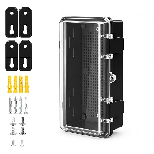Junction Box IP67 Waterproof Electrical Box ABS Plastic Hinged Shell by LeMotech