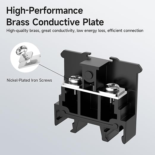 5Pcs JHY1 DIN Rail Terminal Blocks, 660V 32A, 6mm² | Detachable and Assemblable - Image 4