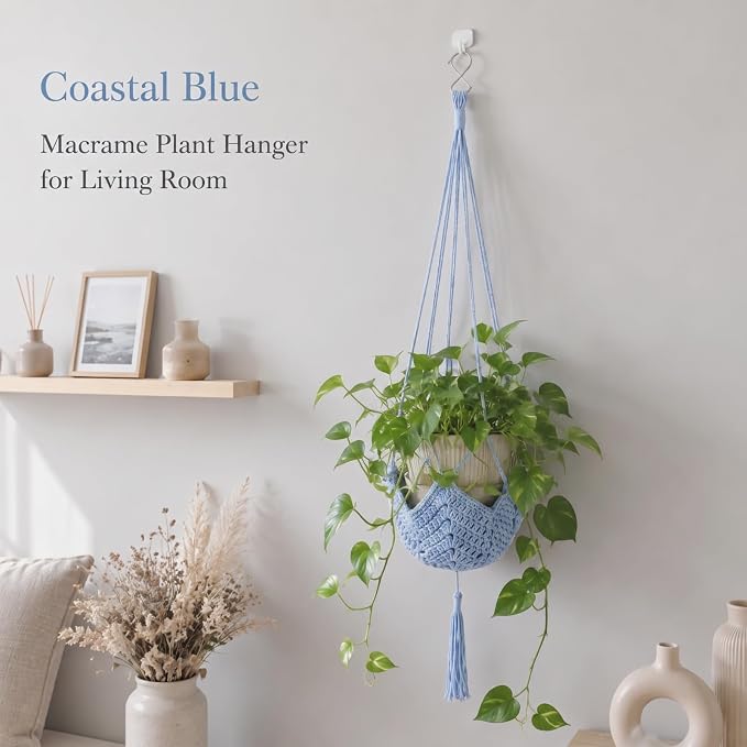Shappy 1 Pack Boho Macrame Plant Hanger - Image 4